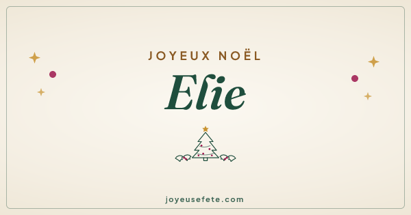 Image « Joyeux Noël Elie » au format large