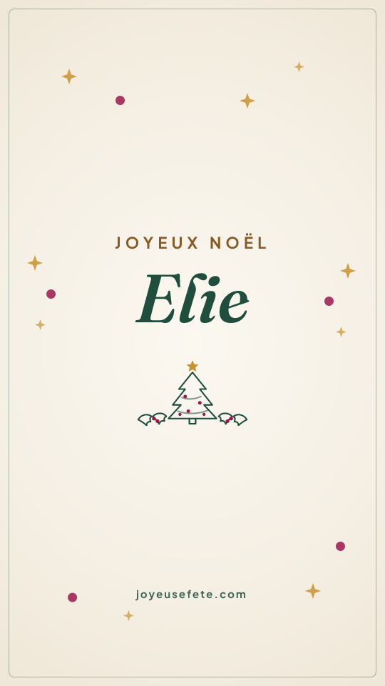 Image « Joyeux Noël Elie » au format story