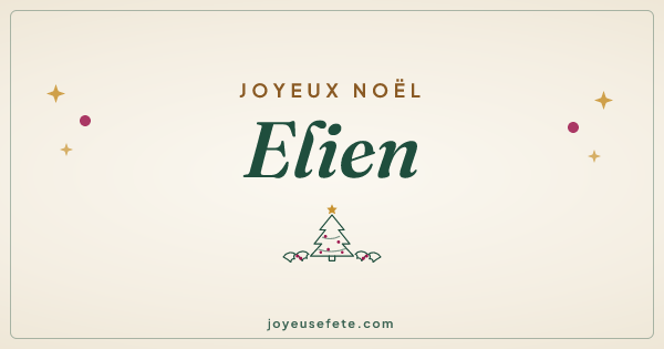 Image « Joyeux Noël Elien » au format large