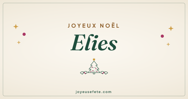 Image « Joyeux Noël Elies » au format large
