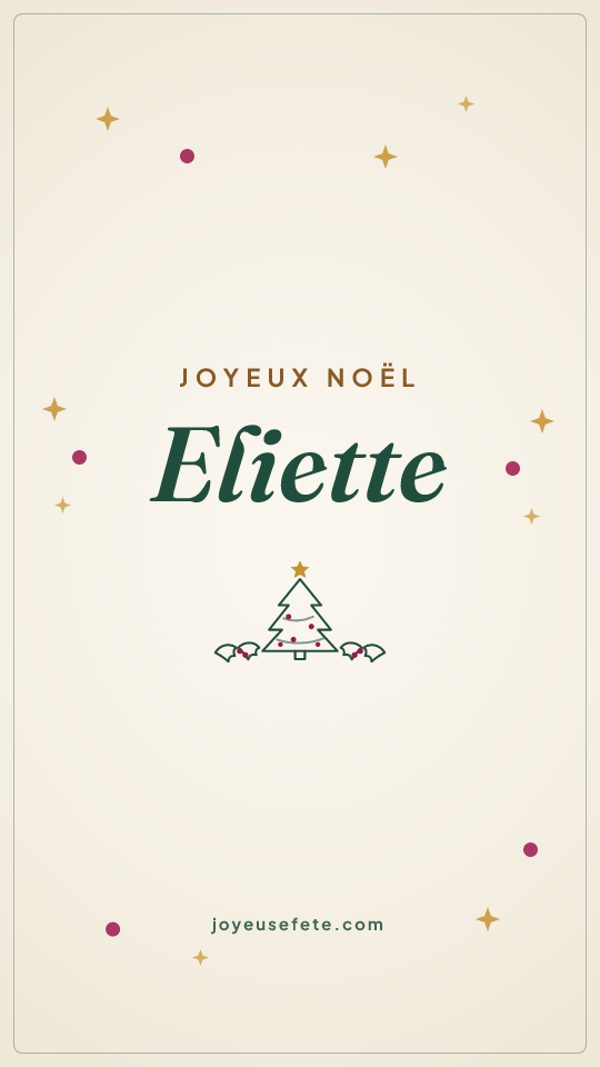 Image « Joyeux Noël Eliette » au format story