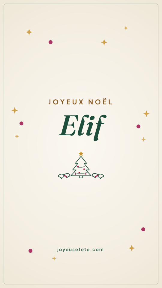 Image « Joyeux Noël Elif » au format story