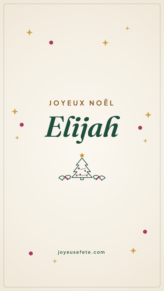Image « Joyeux Noël Elijah » au format story