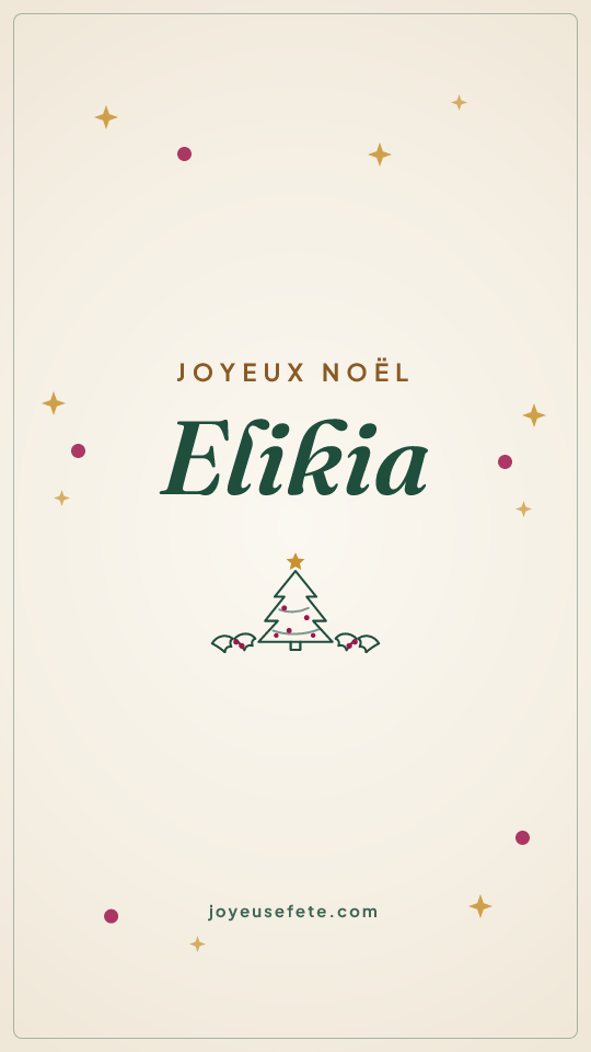 Image « Joyeux Noël Elikia » au format story