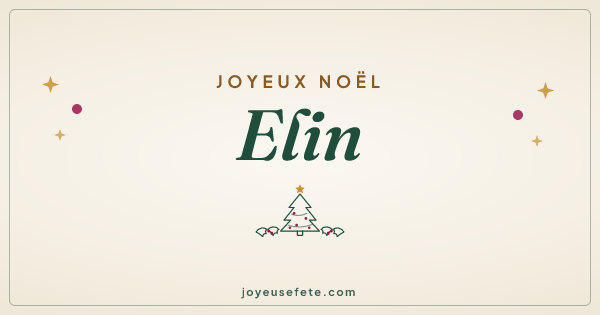 Image « Joyeux Noël Elin » au format large