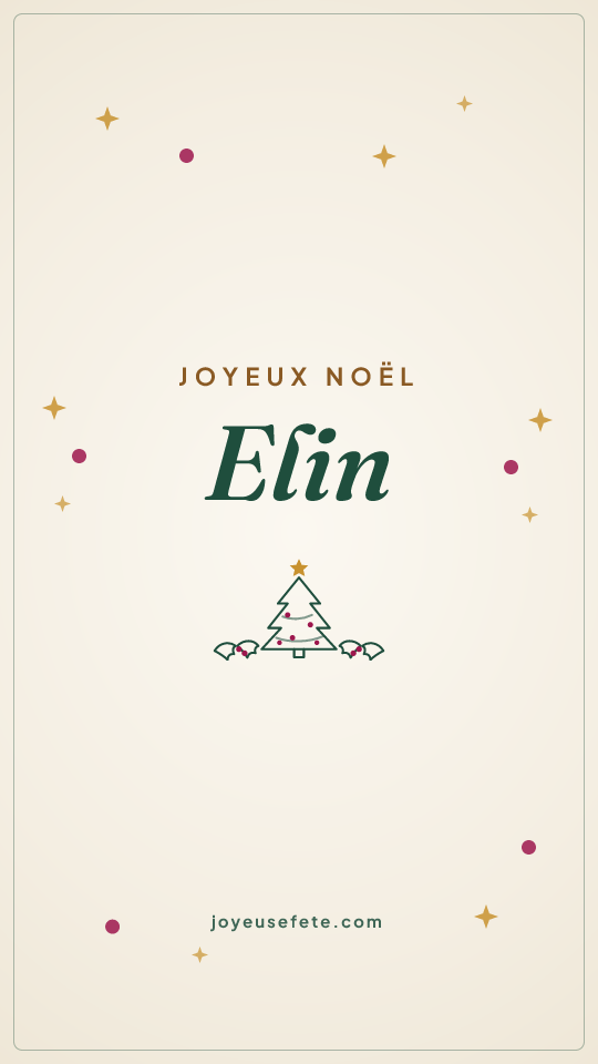 Image « Joyeux Noël Elin » au format story