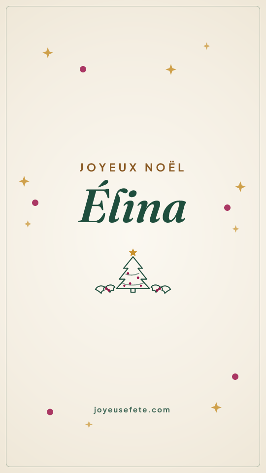 Image « Joyeux Noël Élina » au format story