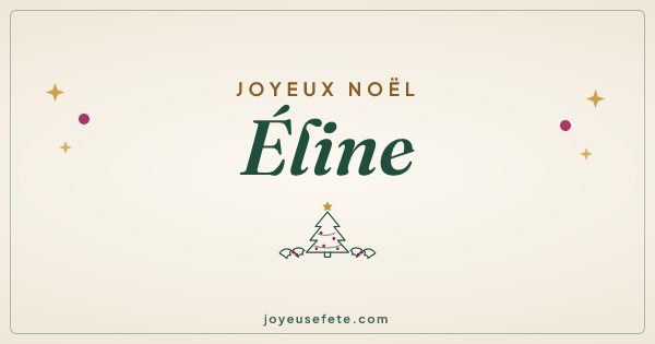 Image « Joyeux Noël Éline » au format large