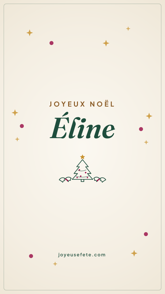 Image « Joyeux Noël Éline » au format story