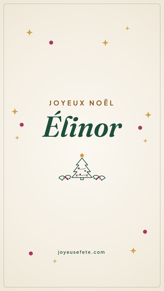 Image « Joyeux Noël Élinor » au format story