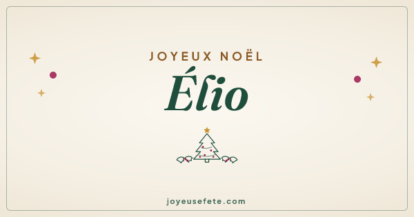 Image « Joyeux Noël Élio » au format large