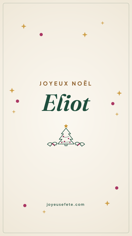 Image « Joyeux Noël Eliot » au format story