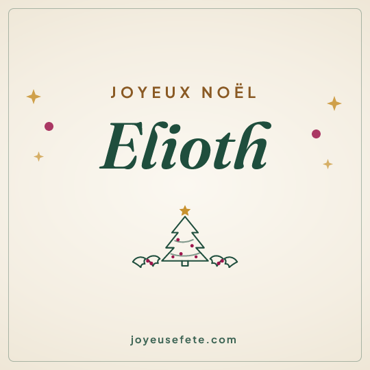 Image carrée « Joyeux Noël Elioth » pour WhatsApp