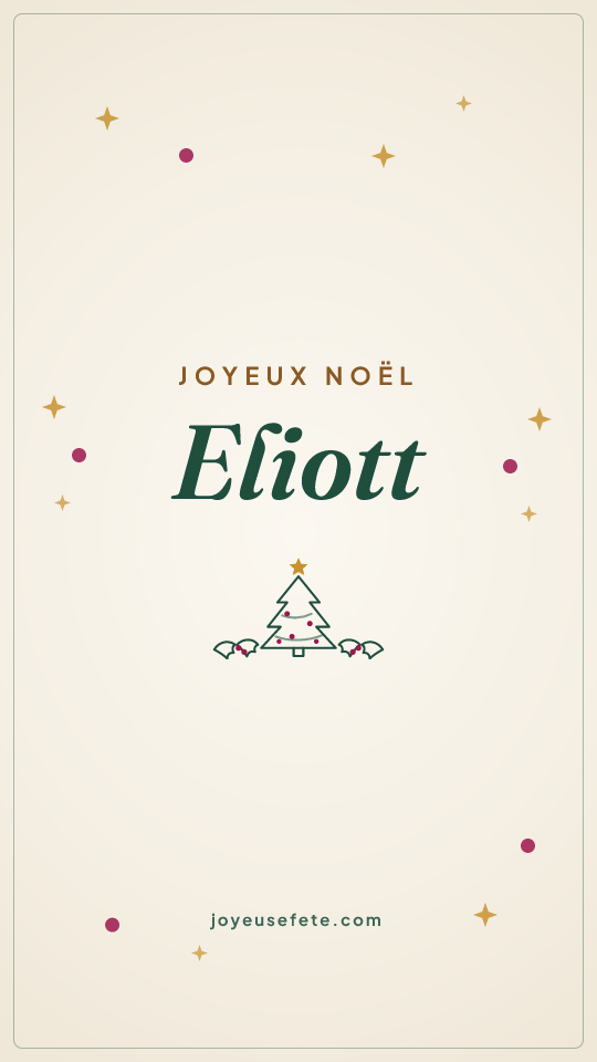 Image « Joyeux Noël Eliott » au format story