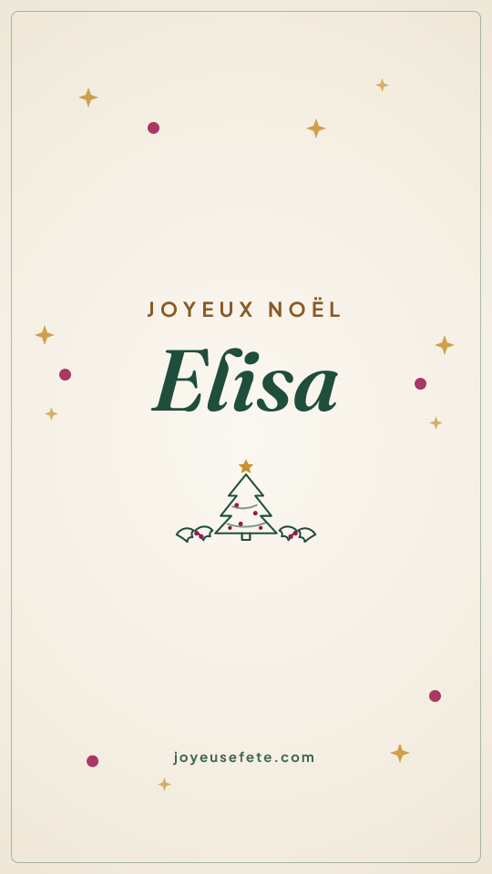 Image « Joyeux Noël Elisa » au format story