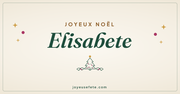 Image « Joyeux Noël Elisabete » au format large