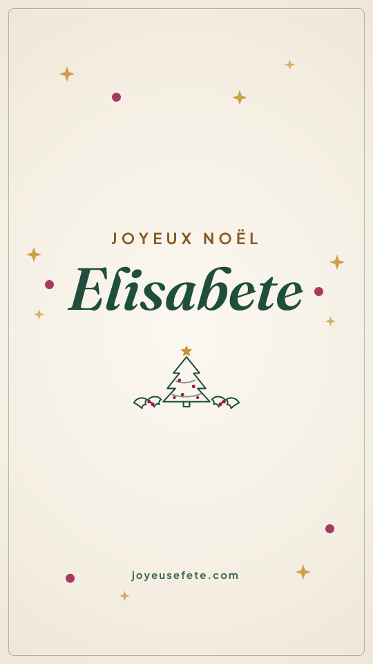 Image « Joyeux Noël Elisabete » au format story