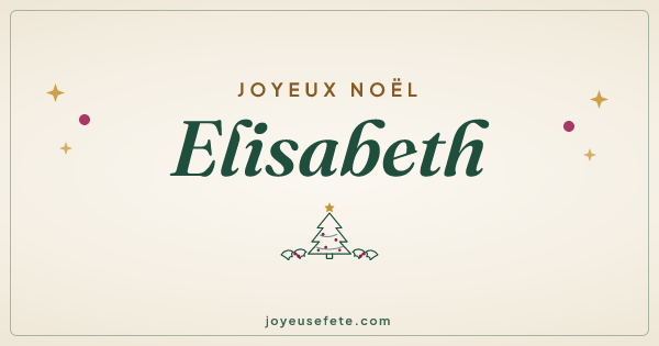 Image « Joyeux Noël Elisabeth » au format large