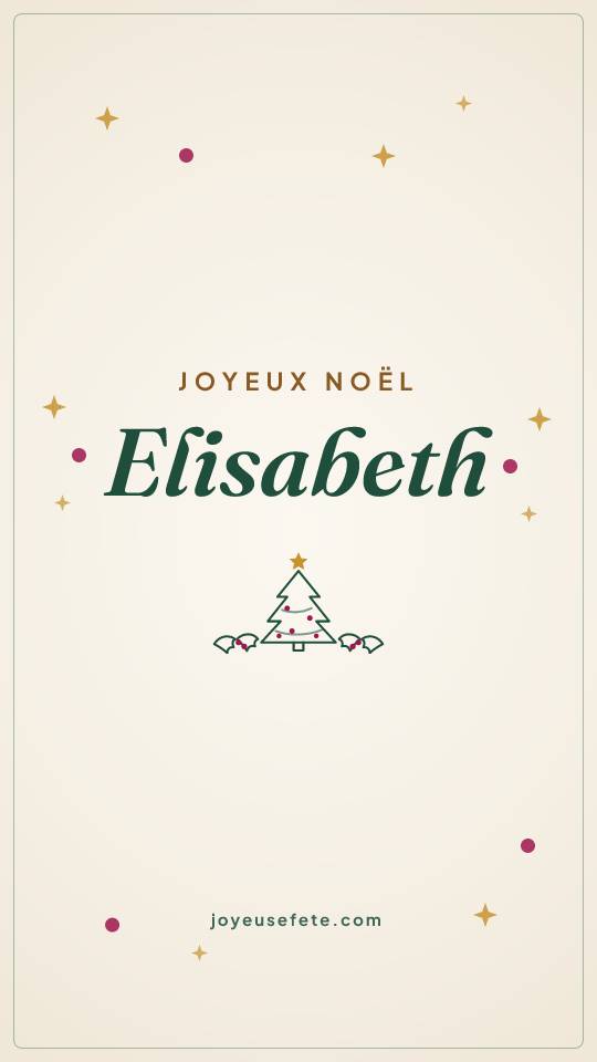 Image « Joyeux Noël Elisabeth » au format story
