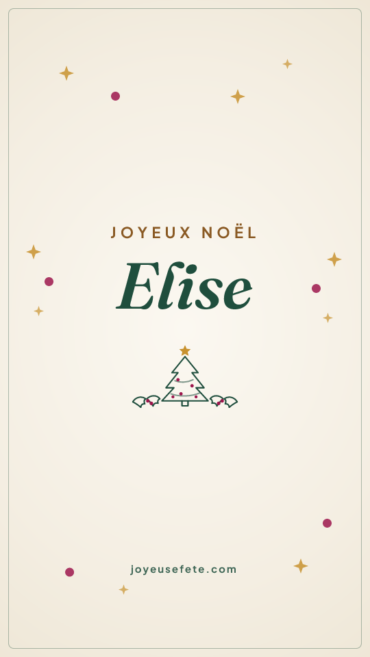 Image « Joyeux Noël Elise » au format story