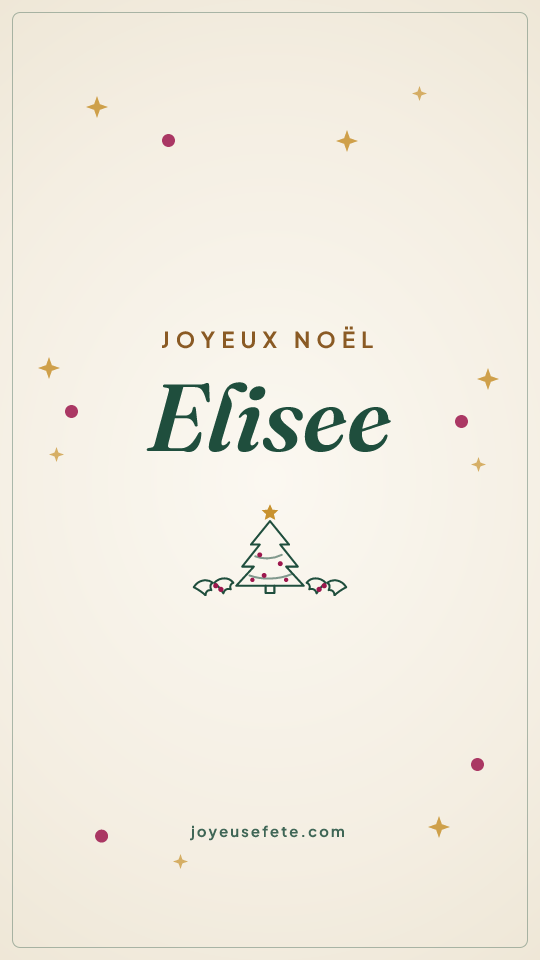 Image « Joyeux Noël Elisee » au format story