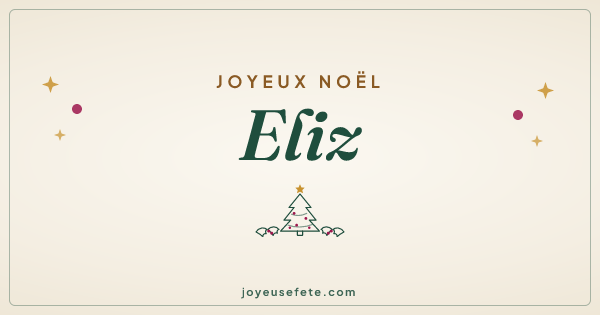 Image « Joyeux Noël Eliz » au format large