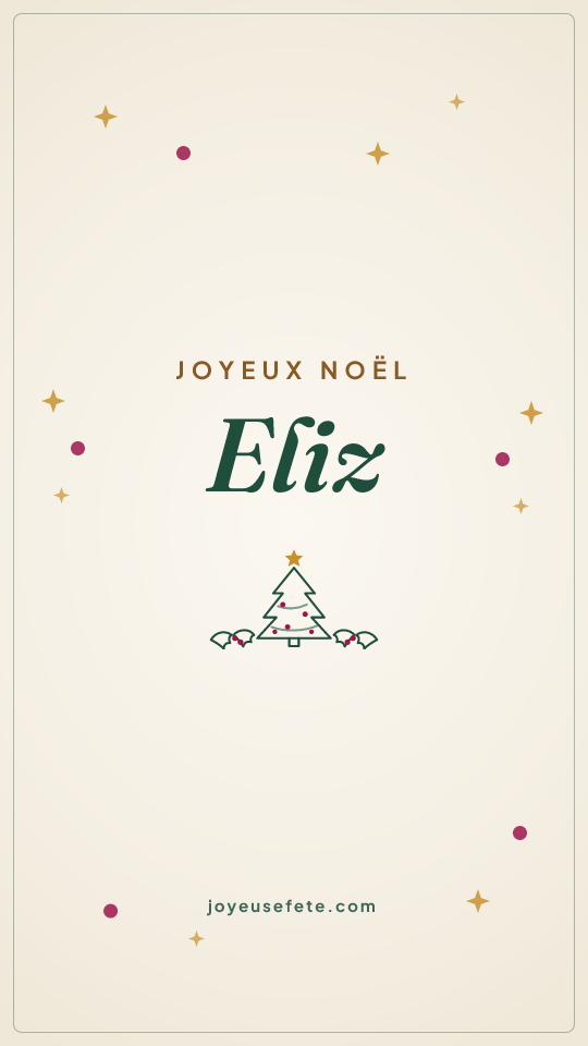 Image « Joyeux Noël Eliz » au format story