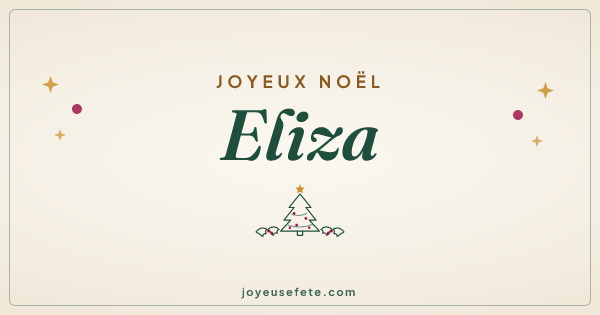 Image « Joyeux Noël Eliza » au format large