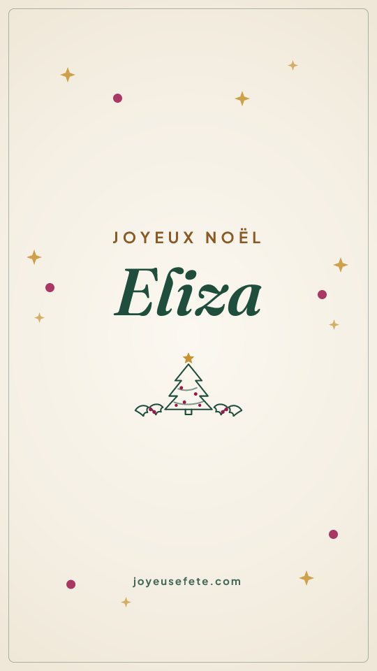 Image « Joyeux Noël Eliza » au format story
