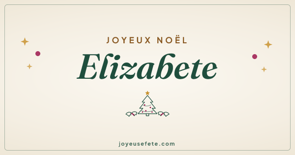 Image « Joyeux Noël Elizabete » au format large