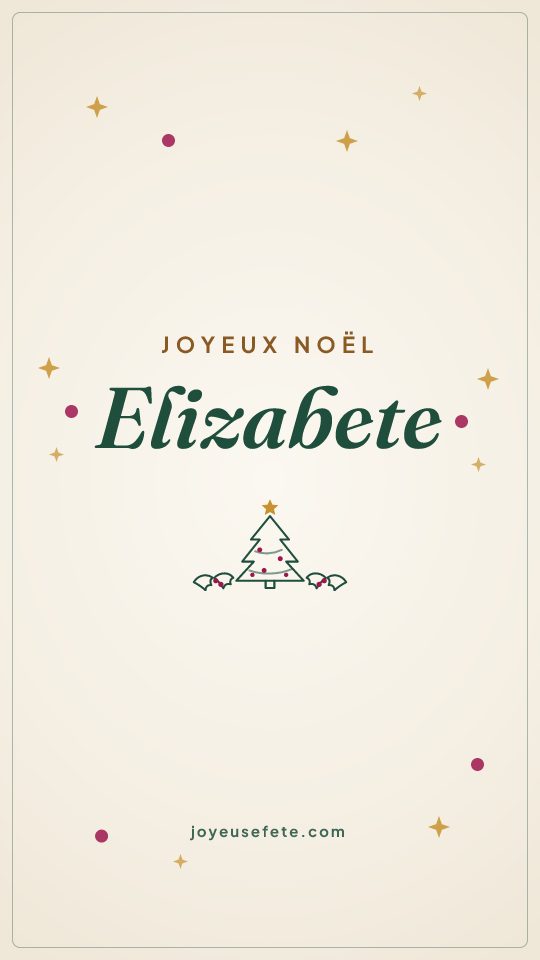 Image « Joyeux Noël Elizabete » au format story