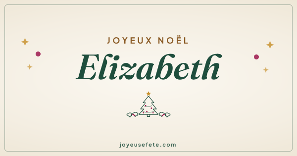 Image « Joyeux Noël Elizabeth » au format large