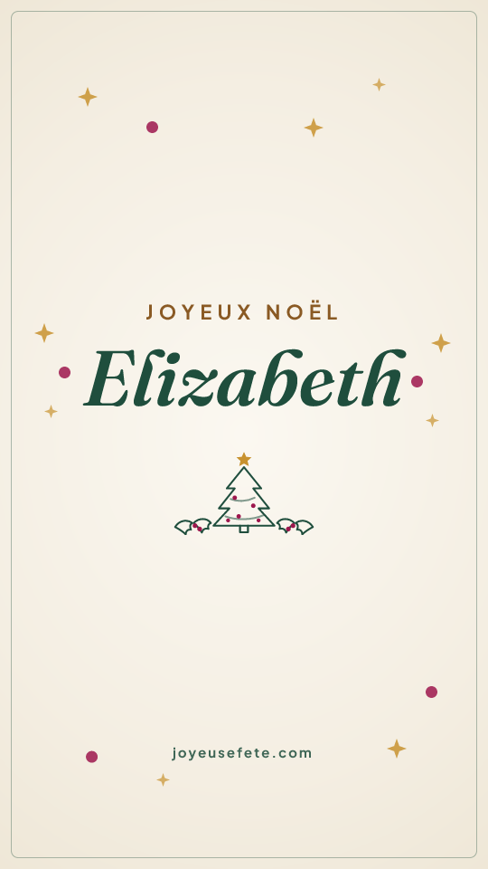 Image « Joyeux Noël Elizabeth » au format story
