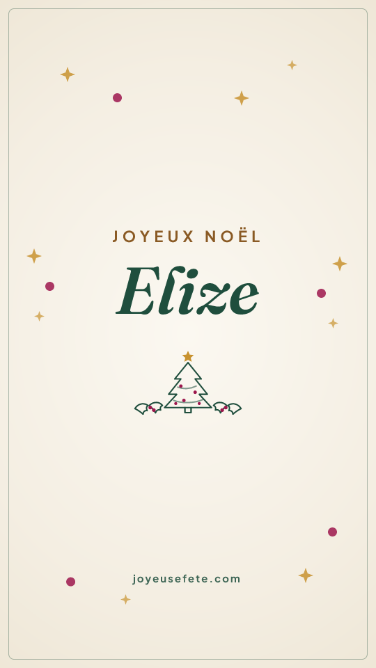 Image « Joyeux Noël Elize » au format story