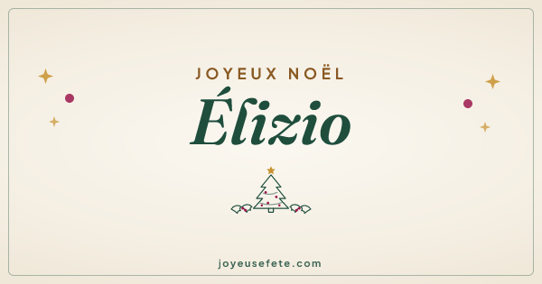Image « Joyeux Noël Élizio » au format large