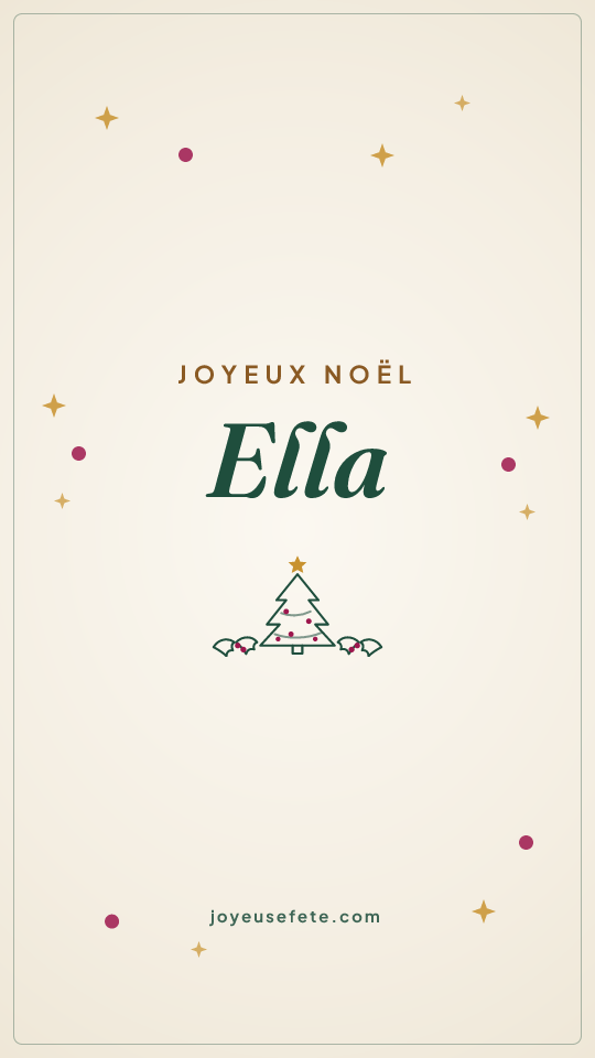 Image « Joyeux Noël Ella » au format story