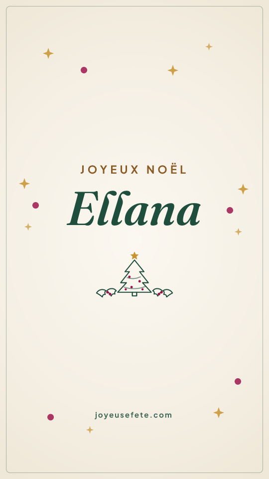 Image « Joyeux Noël Ellana » au format story