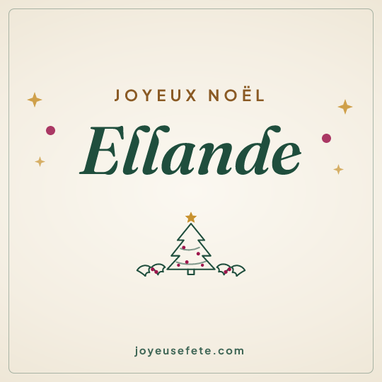 Image carrée « Joyeux Noël Ellande » pour WhatsApp