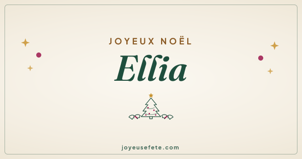 Image « Joyeux Noël Ellia » au format large