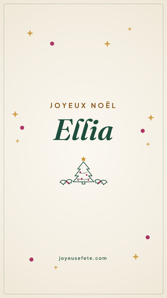 Image « Joyeux Noël Ellia » au format story