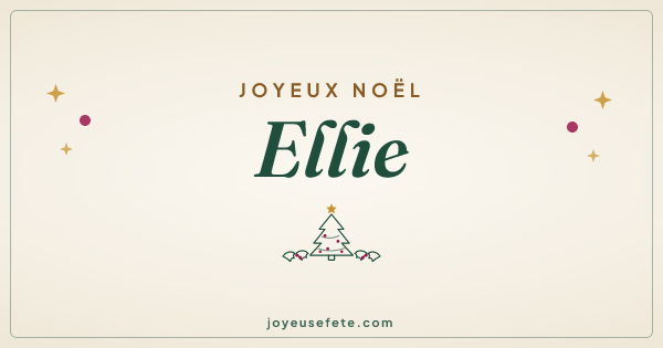 Image « Joyeux Noël Ellie » au format large