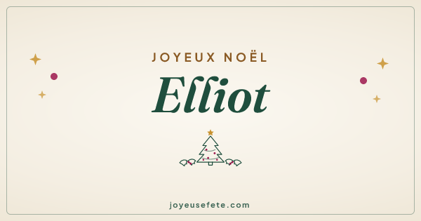 Image « Joyeux Noël Elliot » au format large