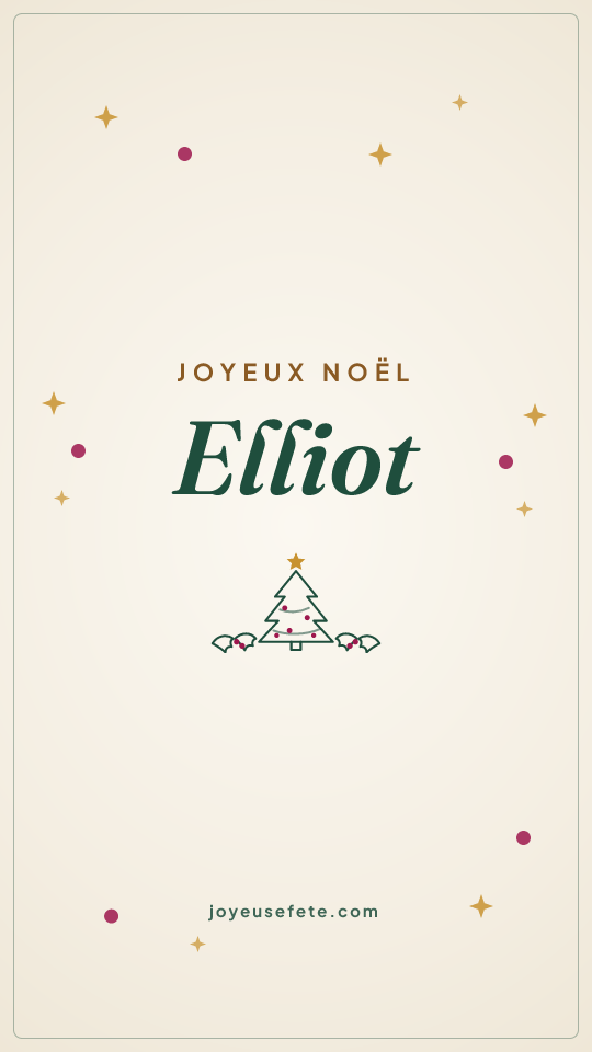 Image « Joyeux Noël Elliot » au format story
