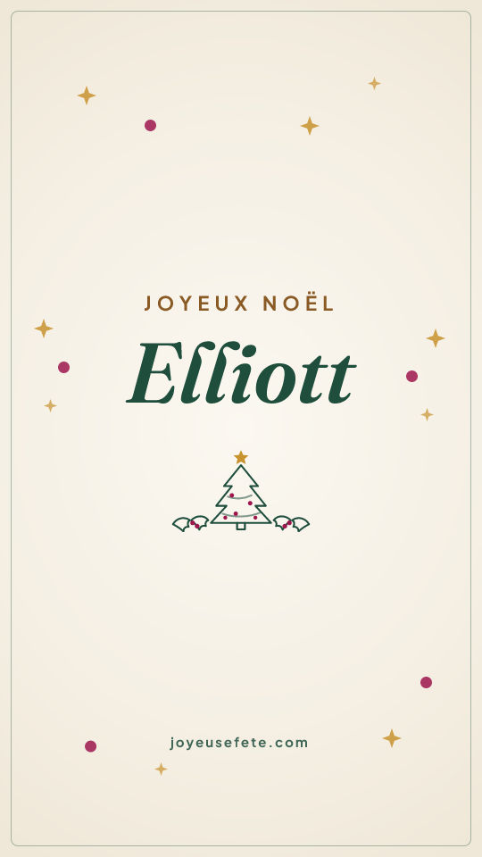 Image « Joyeux Noël Elliott » au format story