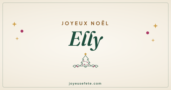 Image « Joyeux Noël Elly » au format large