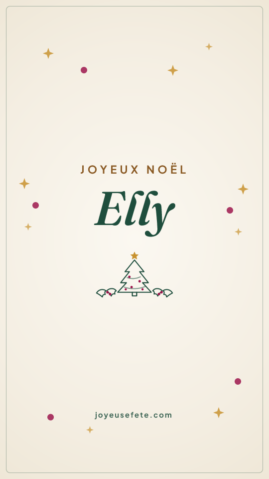 Image « Joyeux Noël Elly » au format story