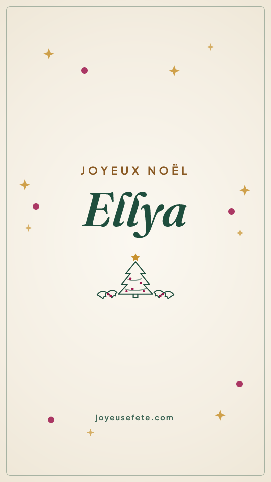 Image « Joyeux Noël Ellya » au format story