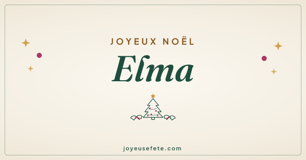 Image « Joyeux Noël Elma » au format large