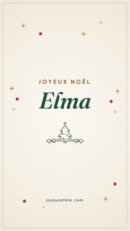 Image « Joyeux Noël Elma » au format story