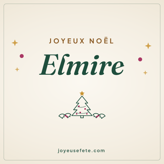 Image carrée « Joyeux Noël Elmire » pour WhatsApp